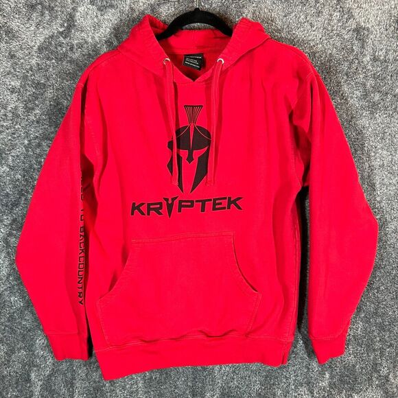 Kryptek Sweatshirt Mens Large Red Pullover Hoodie Drawstring Outdoors Casual - Picture 1 of 7